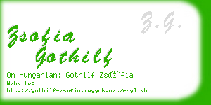 zsofia gothilf business card